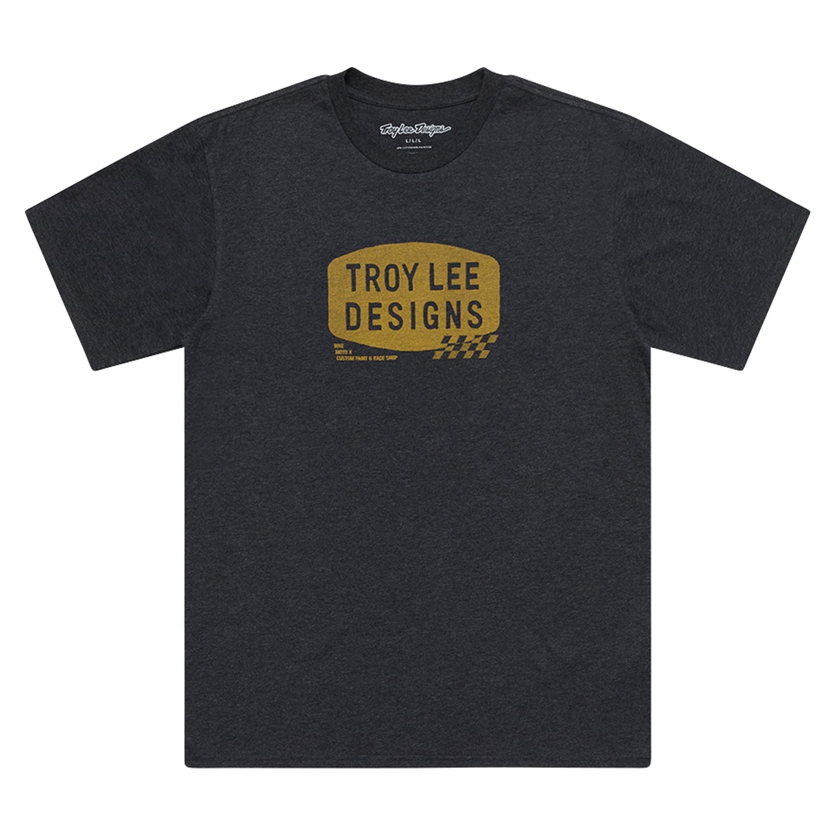 Troy Lee Designs Spring 2025 MX Stamp Casual T-Shirt Black Heather